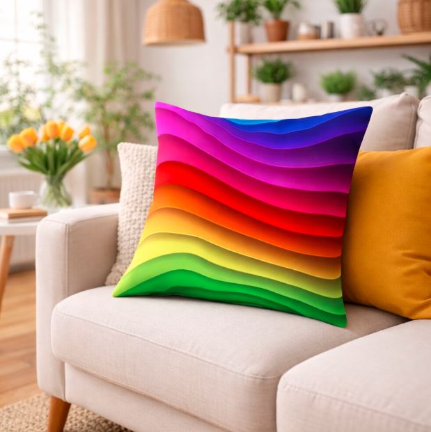 Kussenhoes regenboog 45x45 cm | Kussenhoezenwinkel