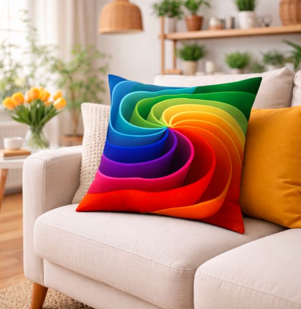 Kussenhoes regenboog 45x45 cm | Kussenhoezenwinkel