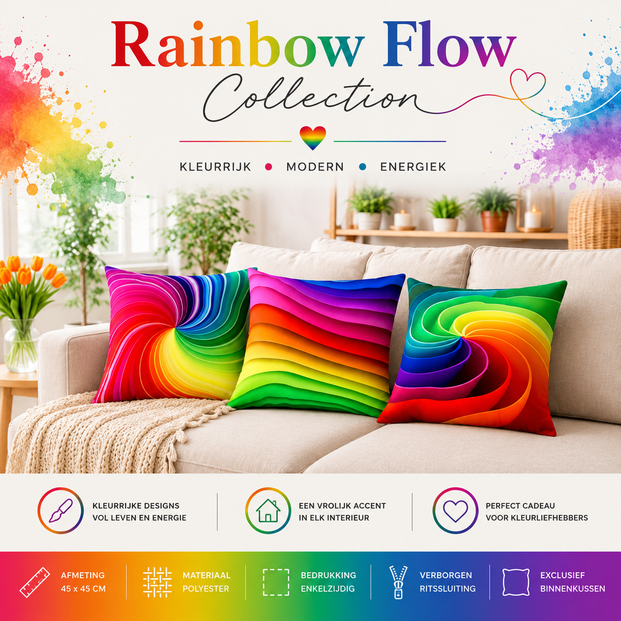 Rainbow Flow Collection | Kussenhoezenwinkel