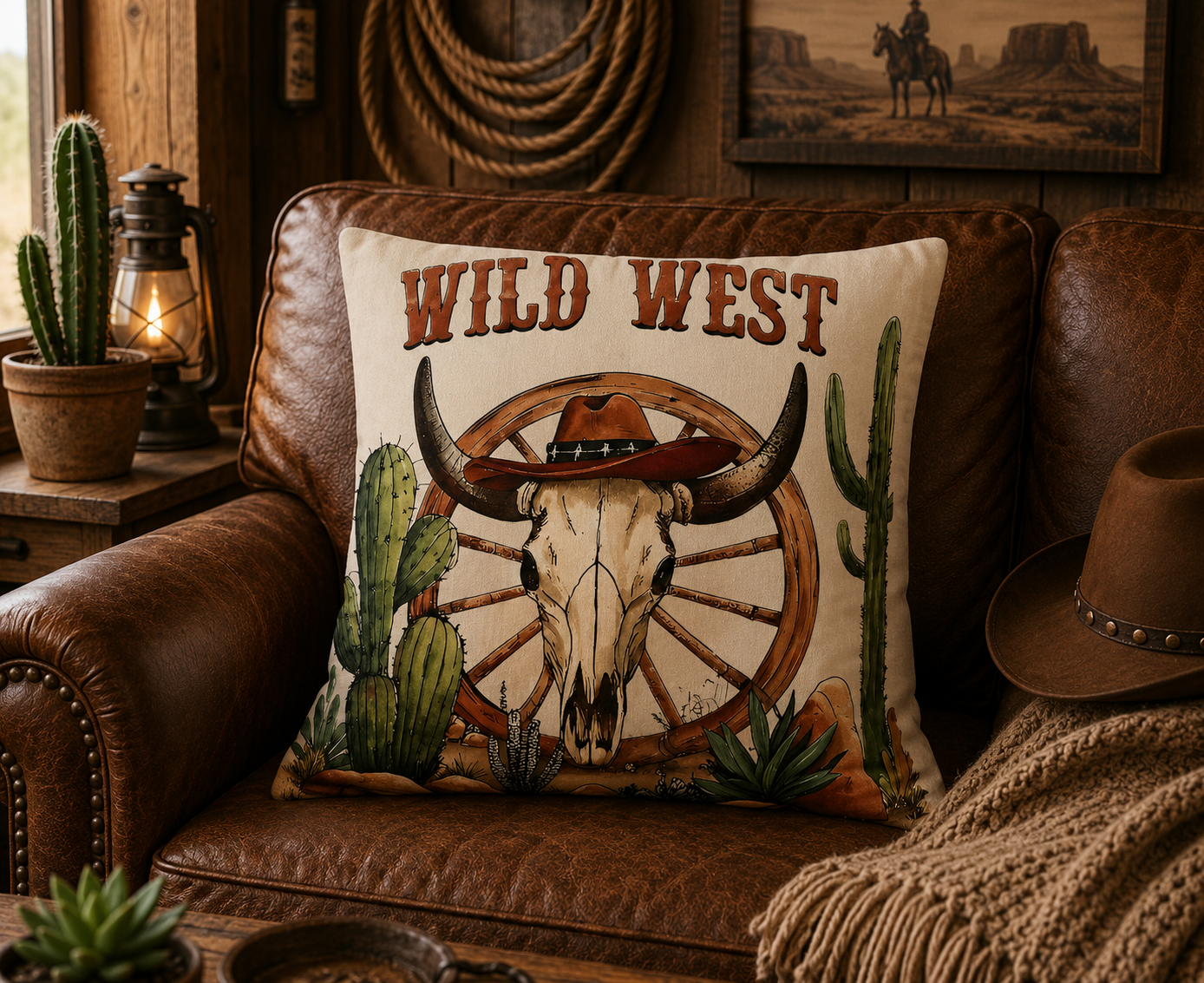 Wild West kussenhoes diverse afmetingen | Kussenhoezenwinkel