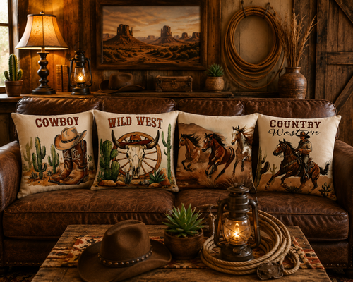 Wild West kussenhoes diverse afmetingen | Kussenhoezenwinkel