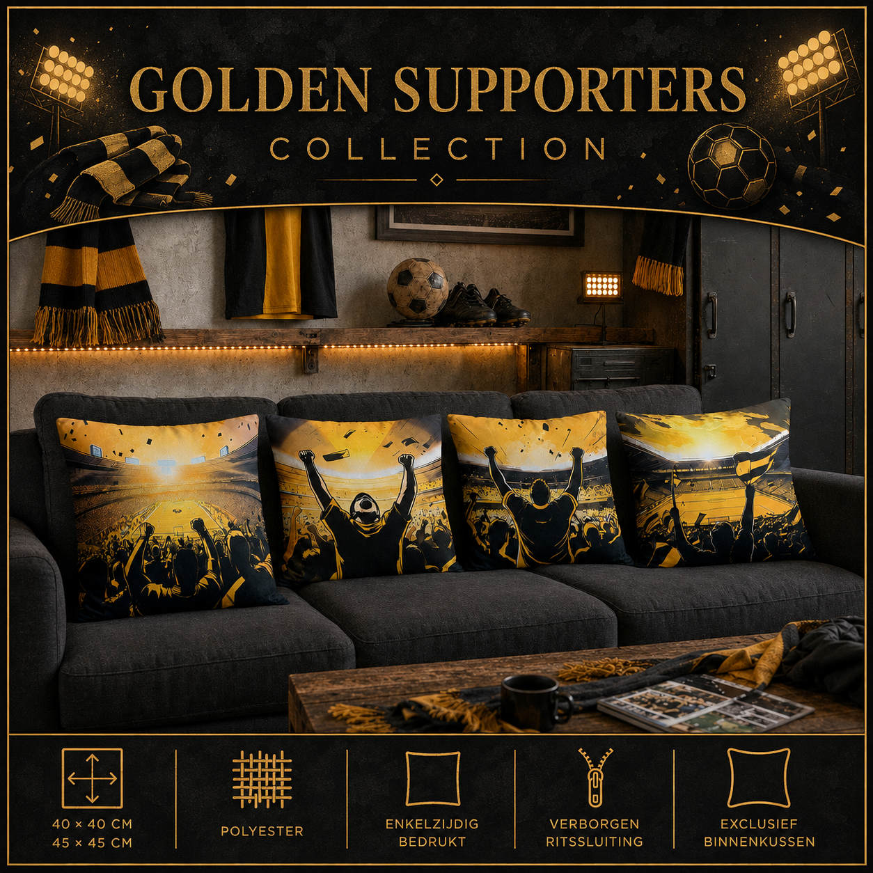 Golden Supporters Collection | Kussenhoezenwinkel