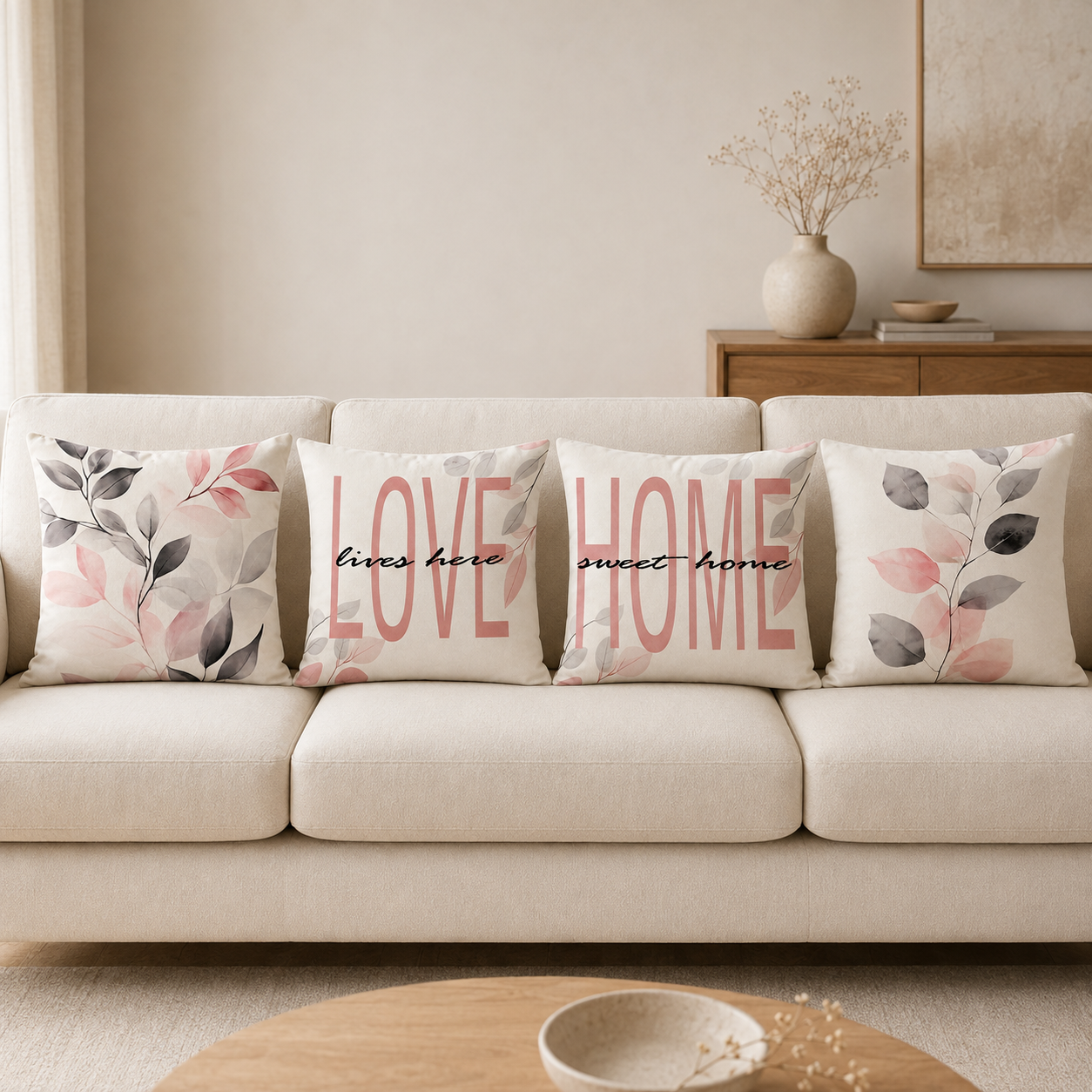 Blush Leaves Collection | Kussenhoezenwinkel