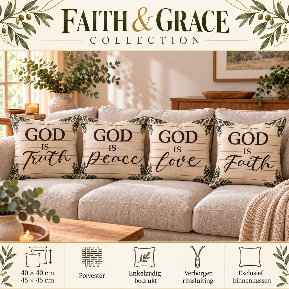 Faith & Grace Collection | Kussenhoezenwinkel