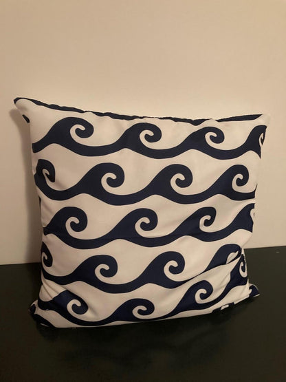 Kussenhoes Dark Blue-White - Donkerblauw-Wit