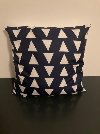Kussenhoes Dark Blue-White - Donkerblauw-Wit