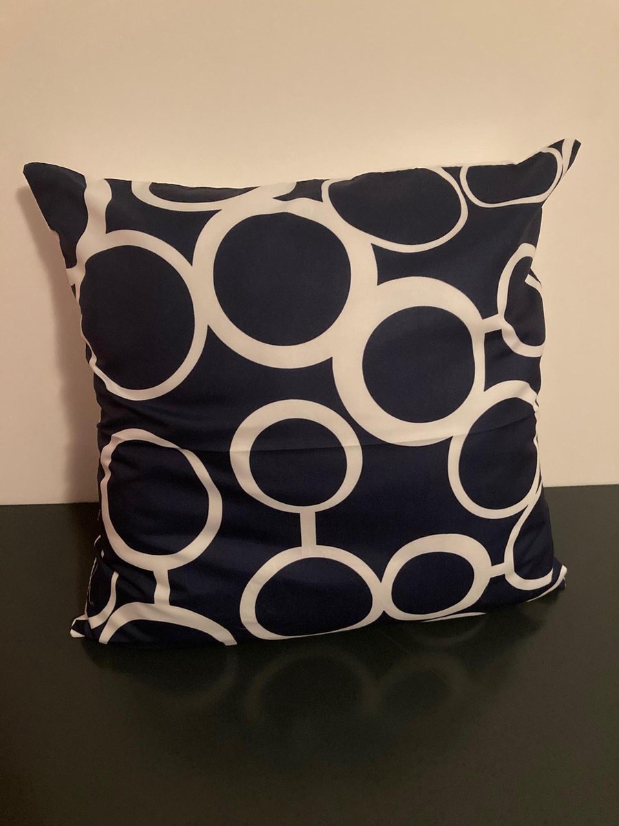 Kussenhoes Dark Blue-White - Donkerblauw-Wit