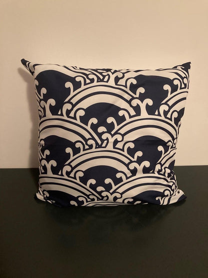 Kussenhoes Dark Blue-White - Donkerblauw-Wit