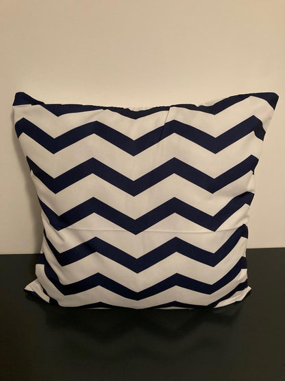 Kussenhoes Dark Blue-White - Donkerblauw-Wit