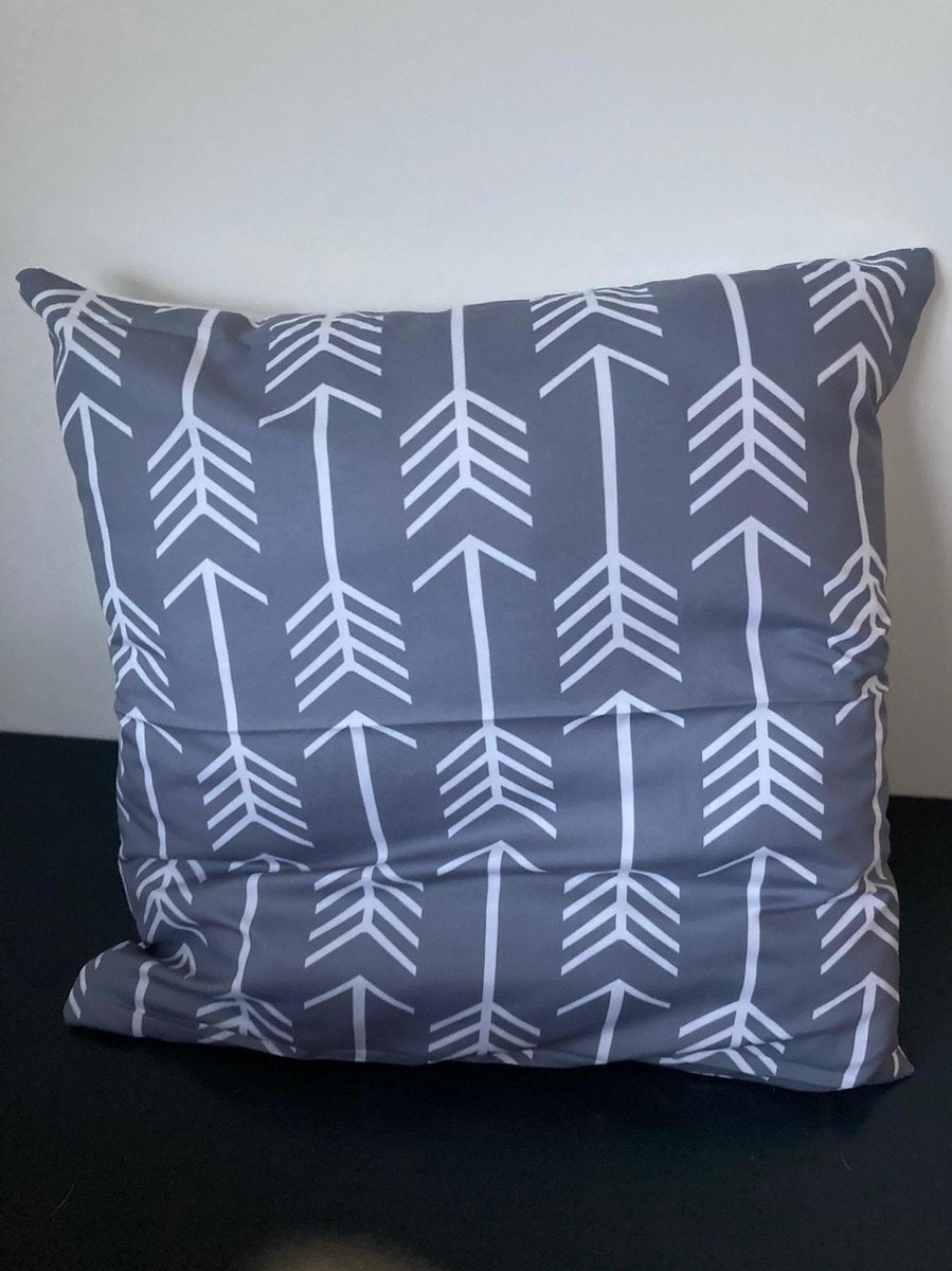 Kussenhoes Gray-White - Grijs-Wit