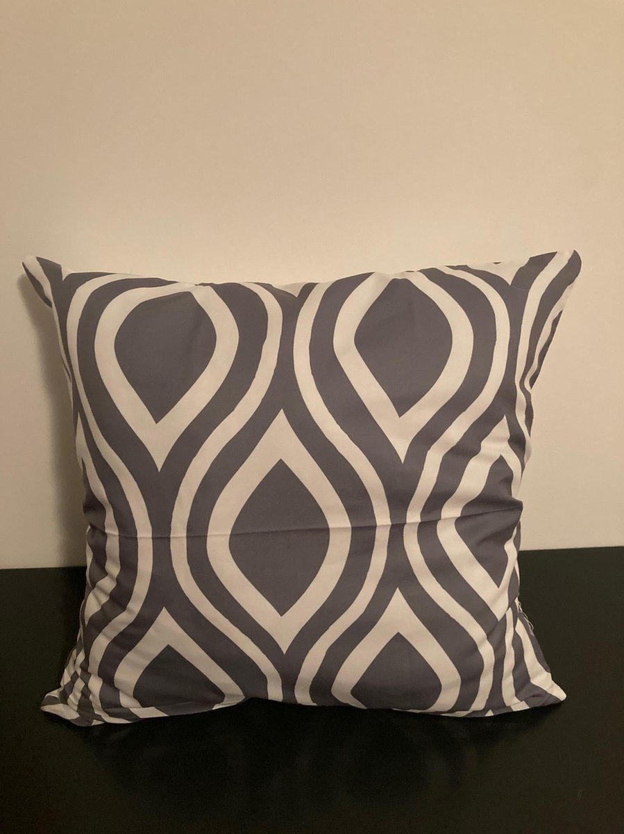 Kussenhoes Gray-White - Grijs-Wit