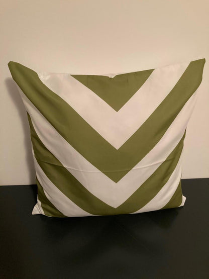 Kussenhoes Army green-White - Legergroen-Wit