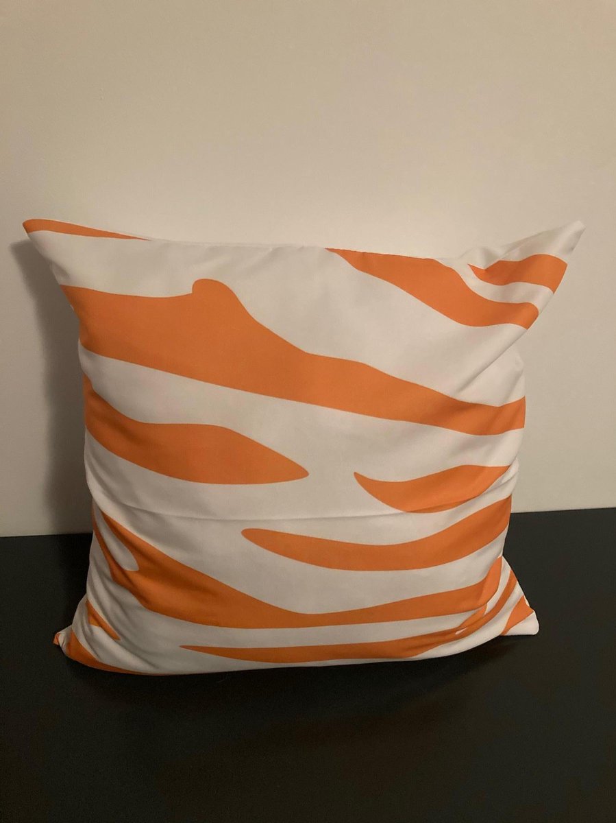 Kussenhoes Orange-White - Oranje-Wit
