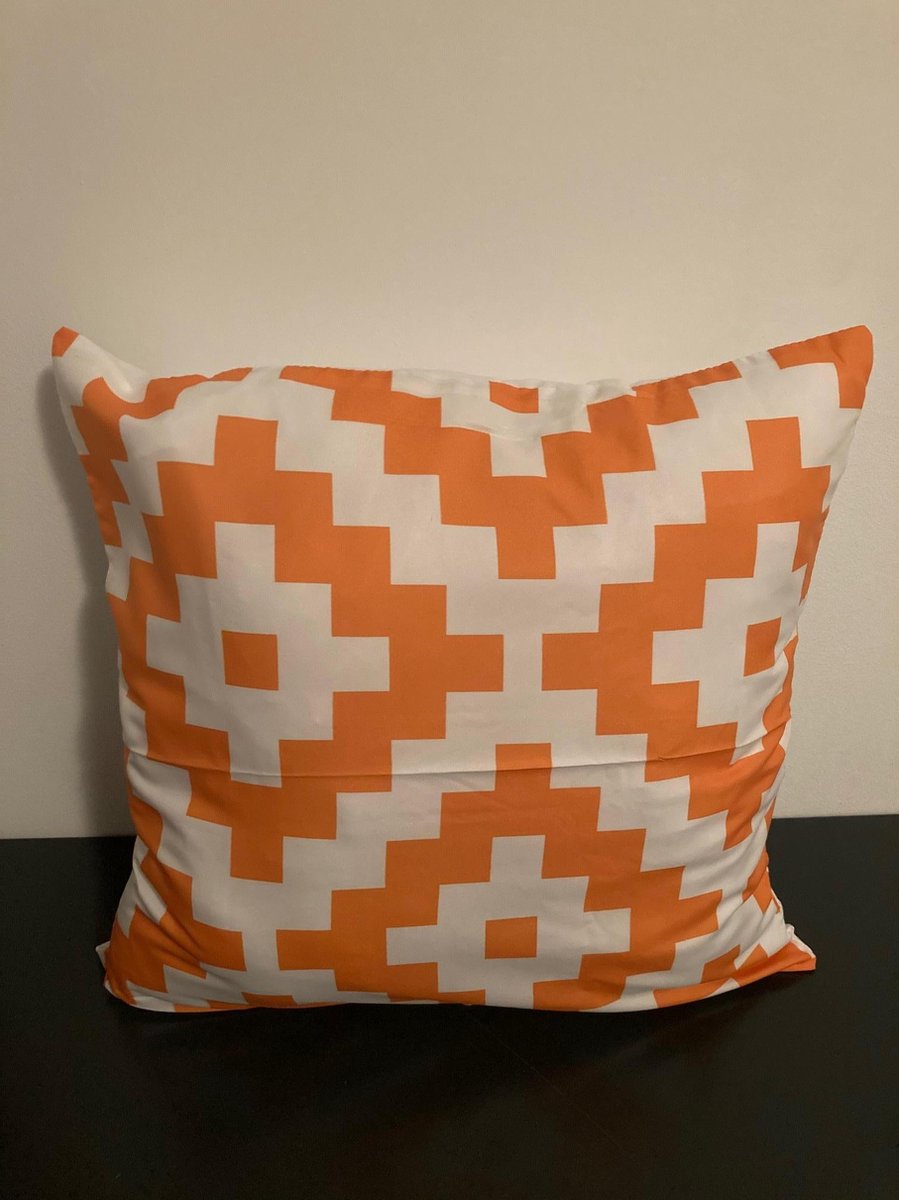 Kussenhoes Orange-White - Oranje-Wit