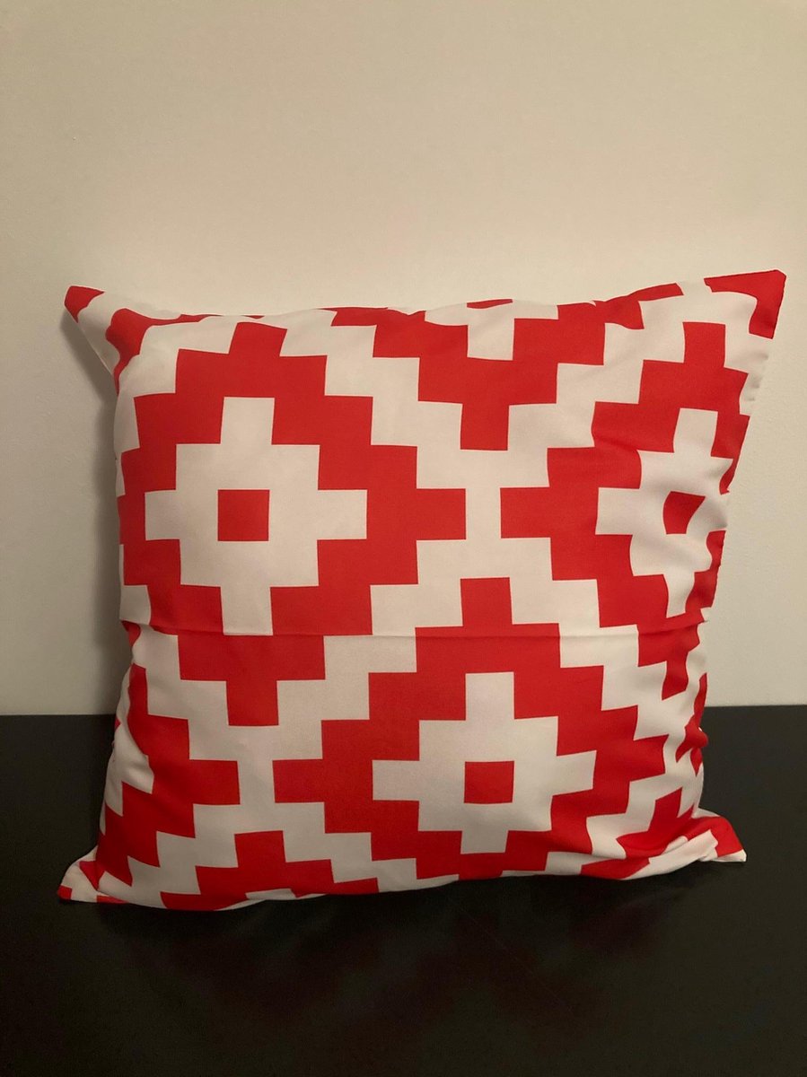 Kussenhoes Red-White - Rood-Wit