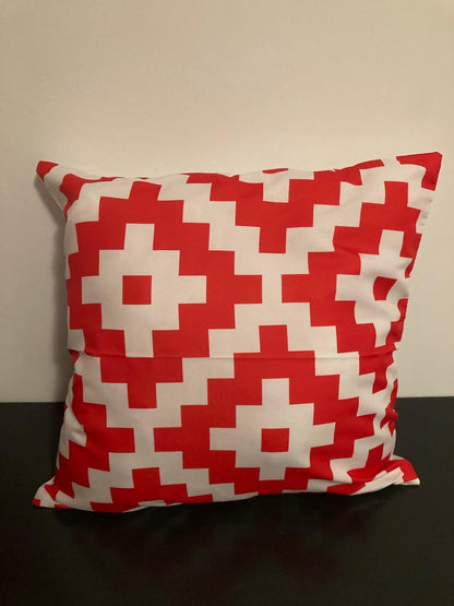 Kussenhoes Red-White - Rood-Wit