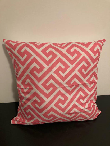 Kussenhoes Pink-White - Roze-Wit