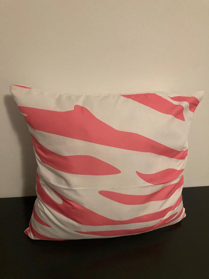 Kussenhoes Pink-White - Roze-Wit