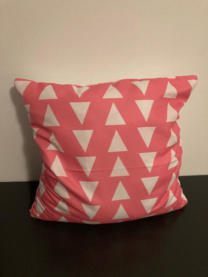 Kussenhoes Pink-White - Roze-Wit