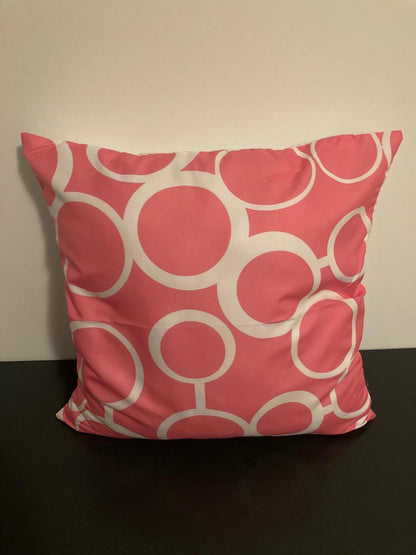 Kussenhoes Pink-White - Roze-Wit