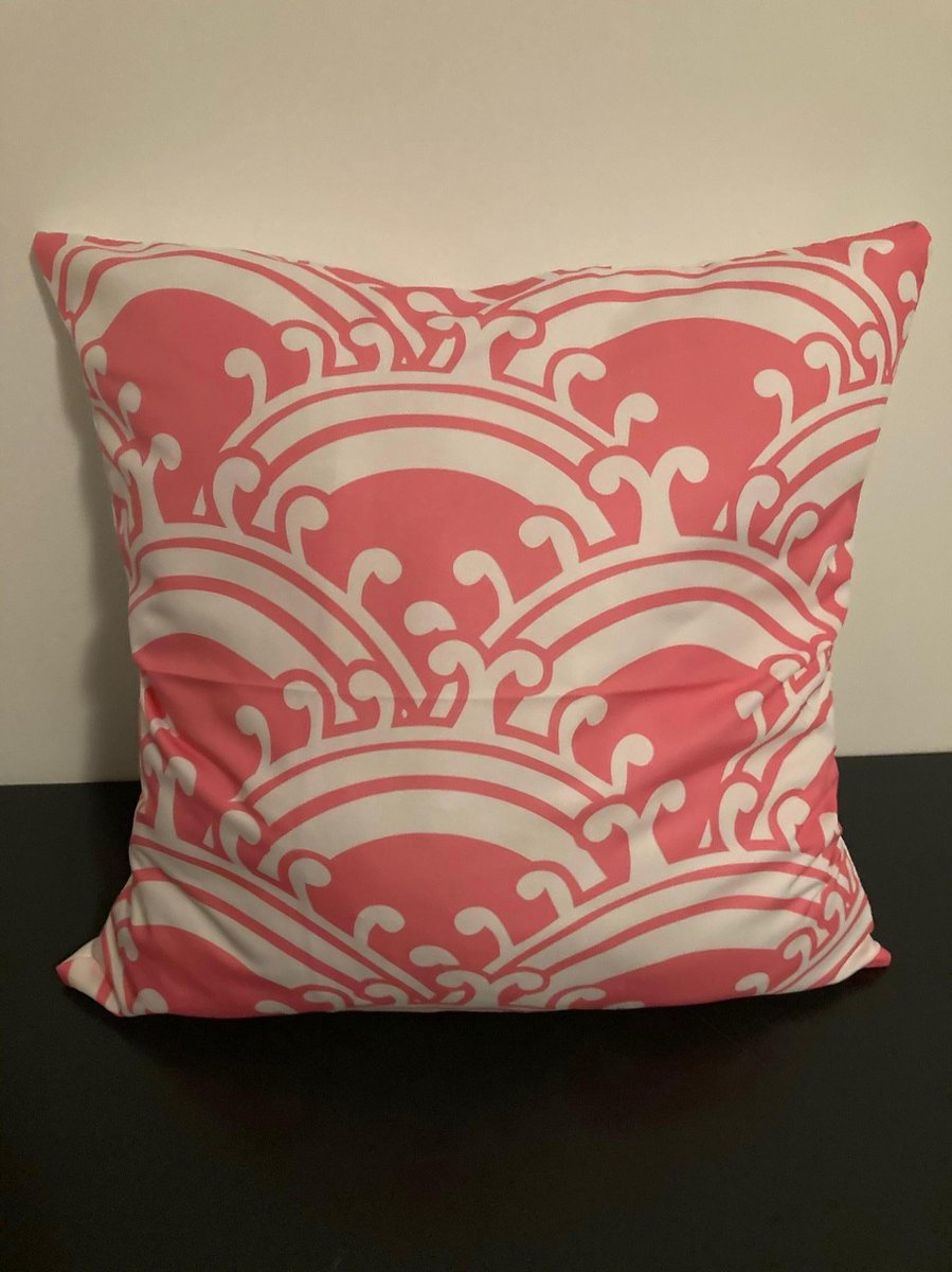 Kussenhoes Pink-White - Roze-Wit