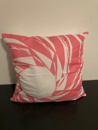 Kussenhoes Pink-White - Roze-Wit