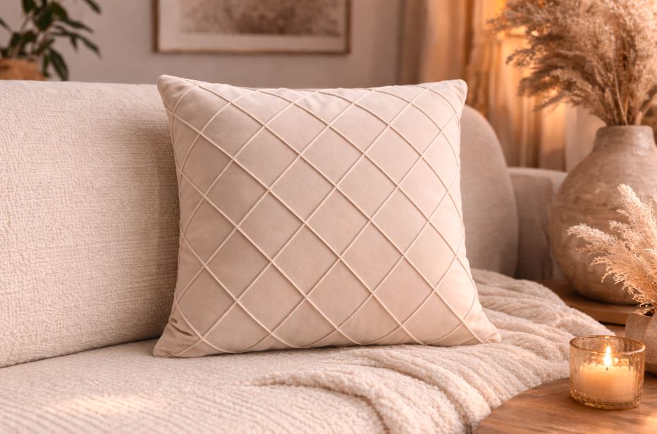 Velvet cross design kussenhoes 45x45 cm | Kussenhoezenwinkel