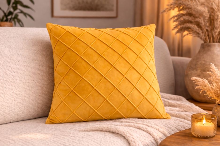 Velvet cross design kussenhoes 45x45 cm | Kussenhoezenwinkel