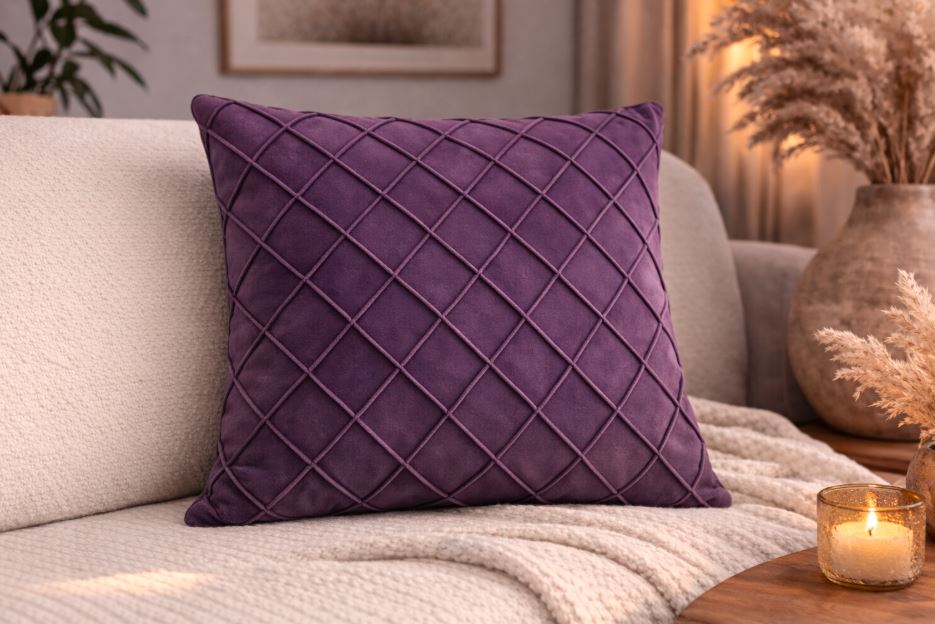 Velvet cross design kussenhoes 45x45 cm | Kussenhoezenwinkel