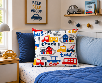 Kussenhoes Voertuigen Auto 45x45 cm Velvet | Kussenhoezenwinkel