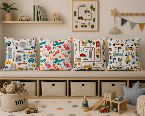 Kussenhoes Voertuigen Auto 45x45 cm Velvet | Kussenhoezenwinkel