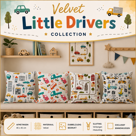 Velvet Little Drivers Collection | Kussenhoezenwinkel