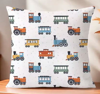 Kussenhoes Voertuigen Trein 45x45 cm Velvet | Kussenhoezenwinkel