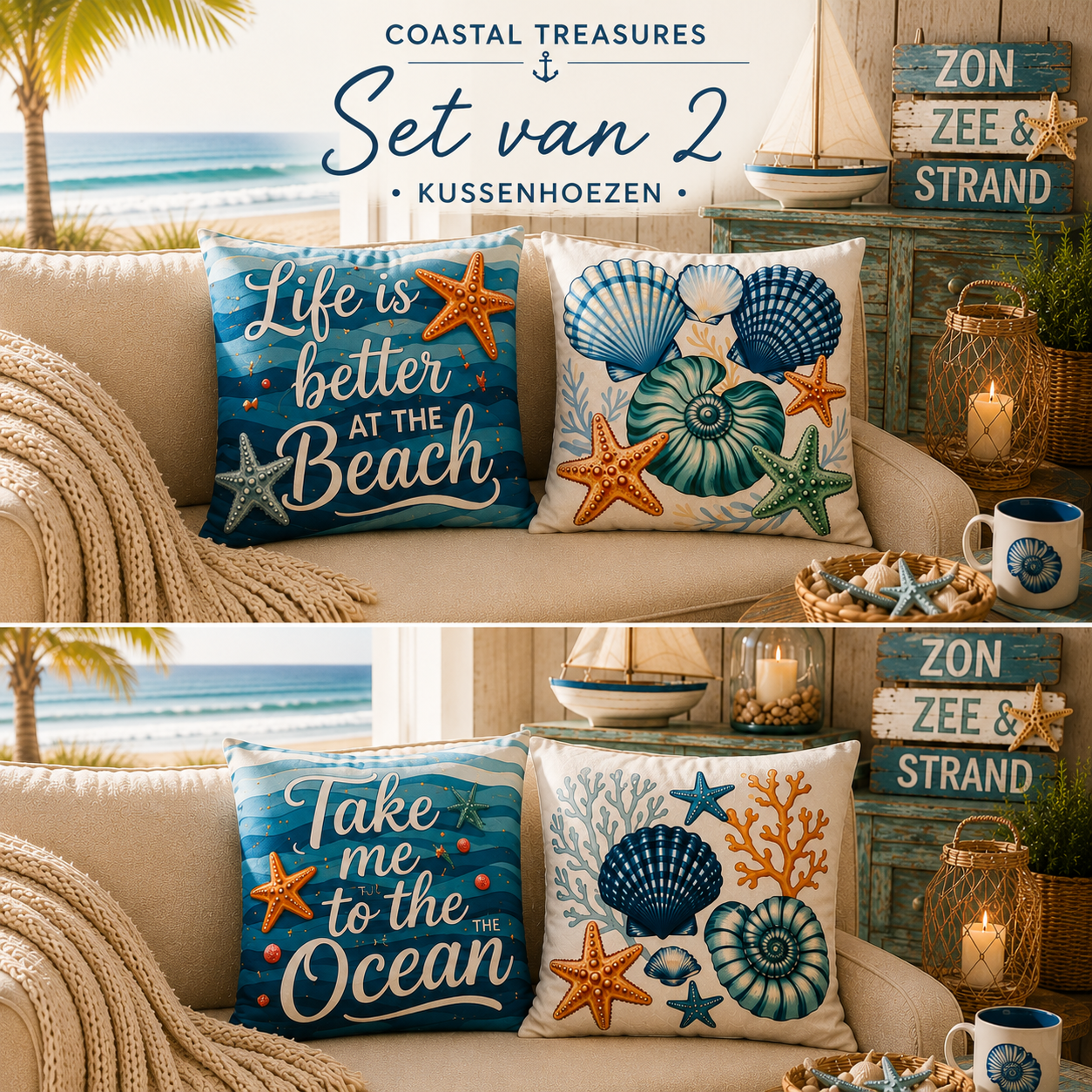 Coastal Treasures Collection - 45x45 cm