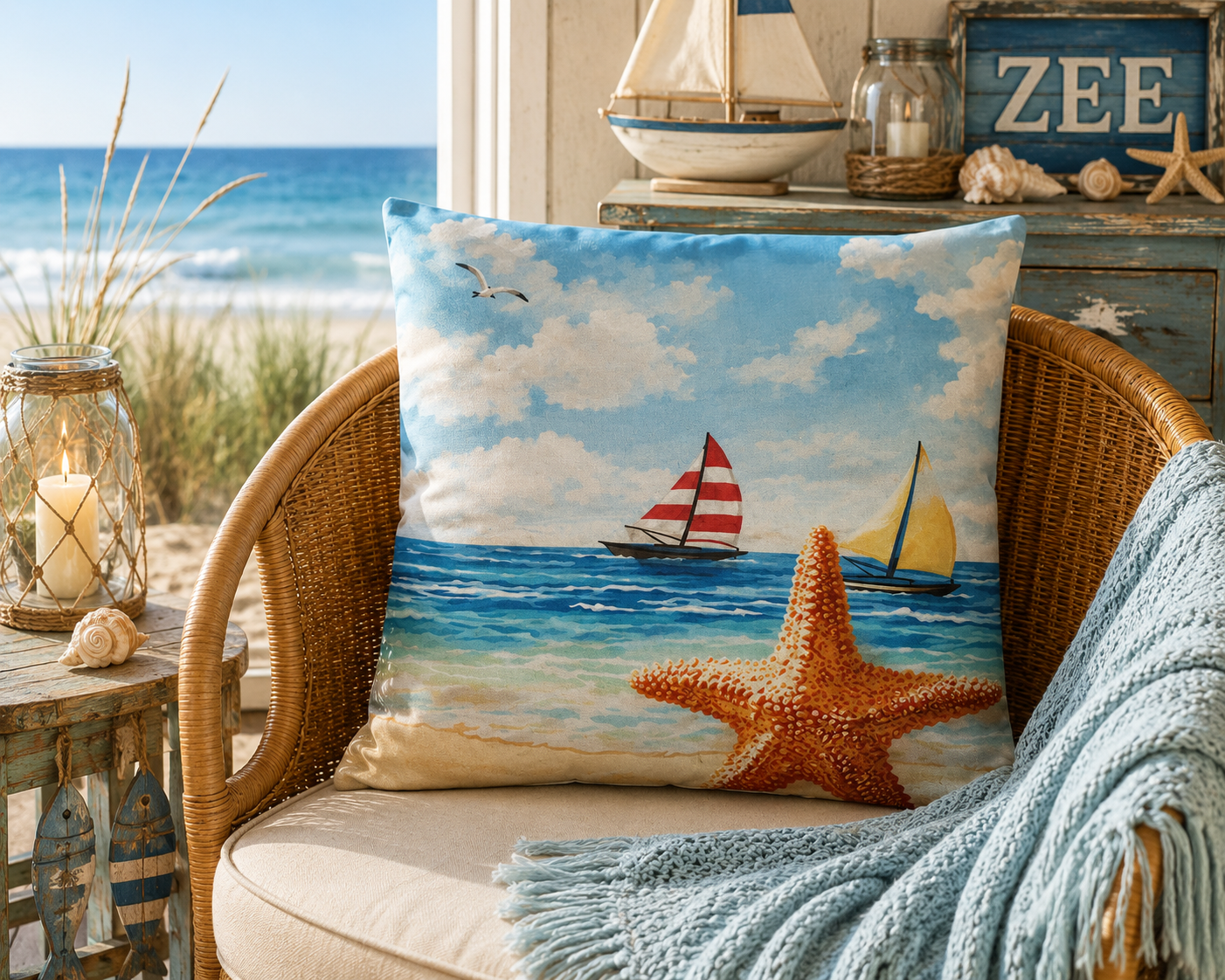 Seaside Treasures Collection Kussenhoes - 45x45 cm | Kussenhoezenwinkel