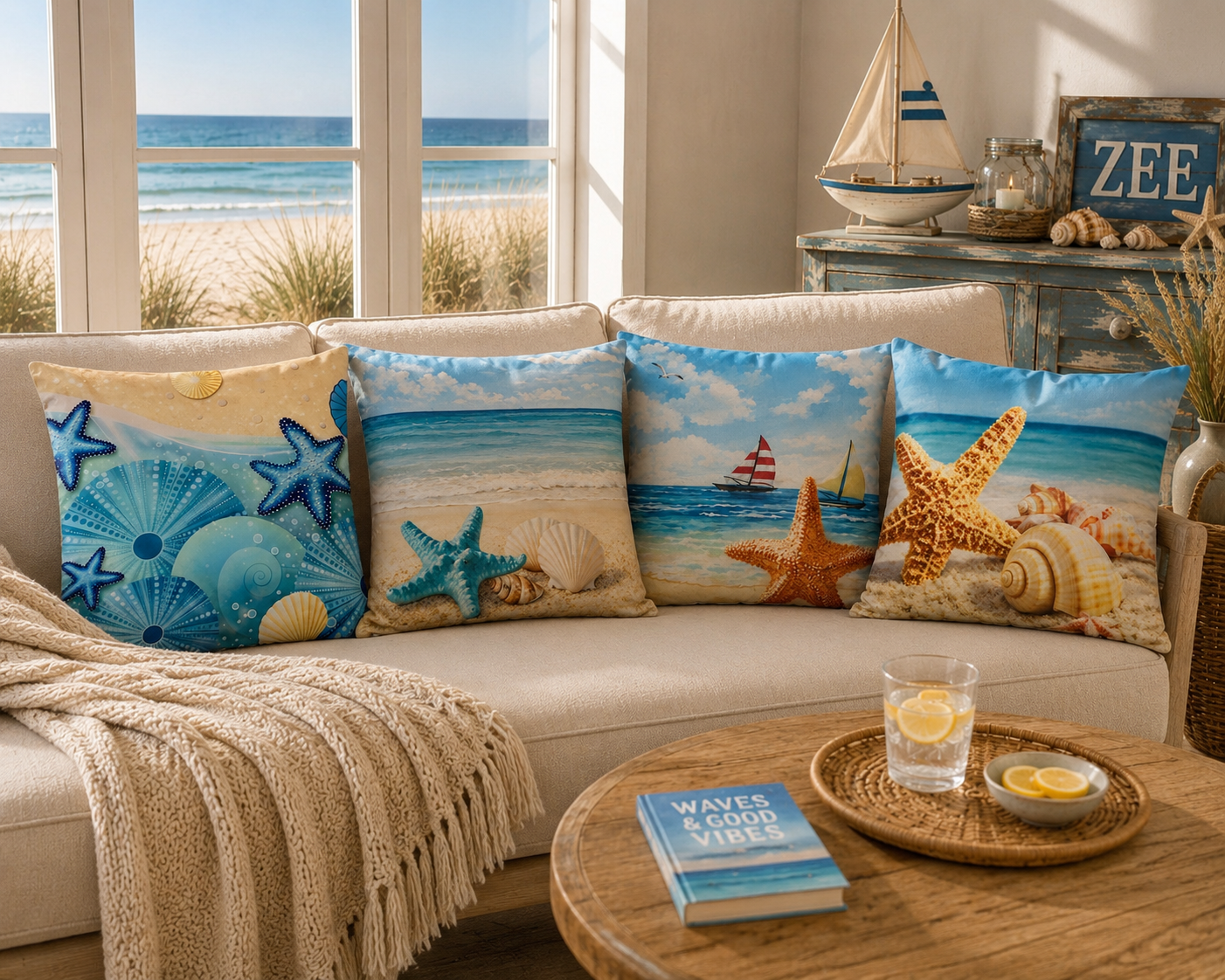 Seaside Treasures Collection Kussenhoes - 45x45 cm | Kussenhoezenwinkel