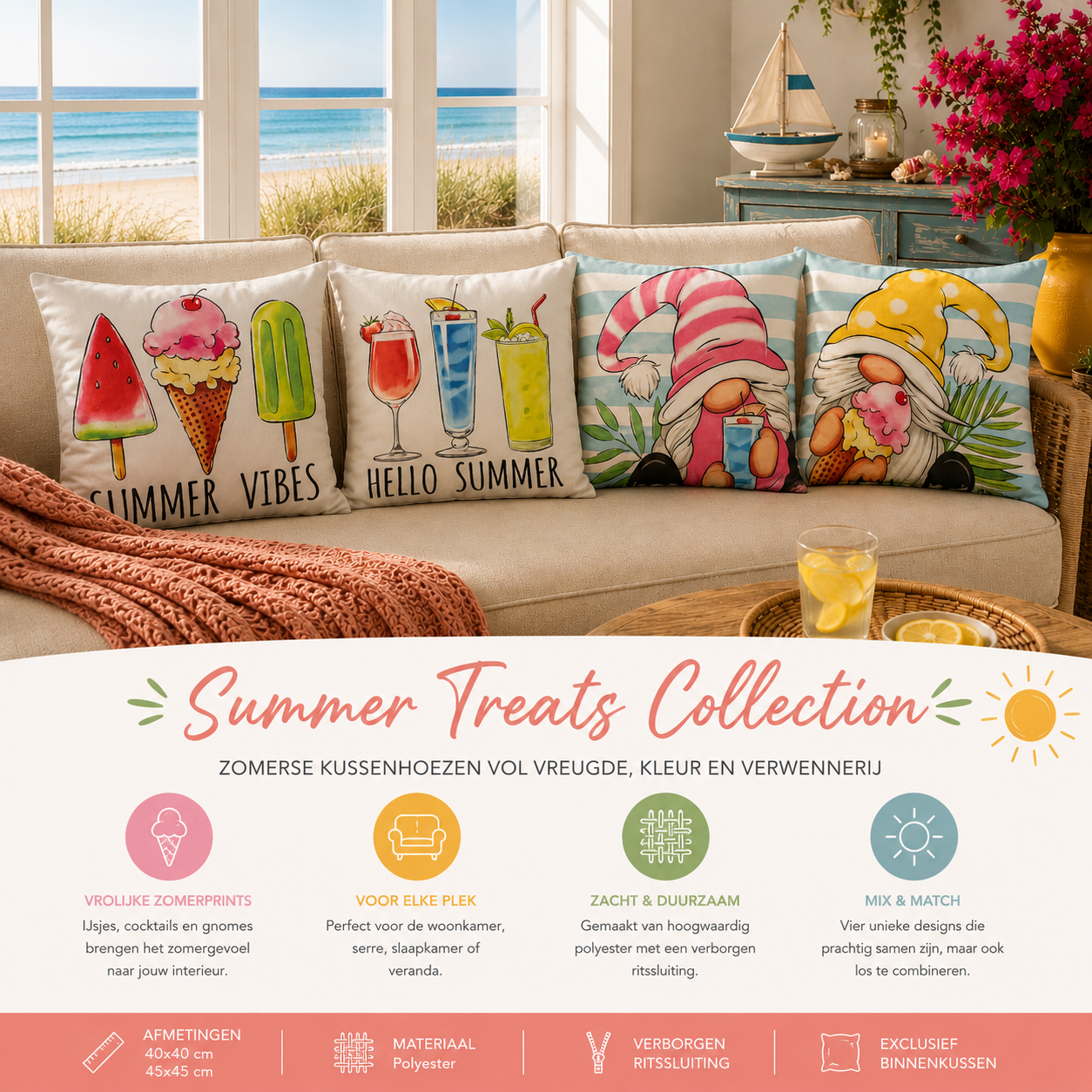 Summer Treats Collection kussenhoes | Kussenhoezenwinkel