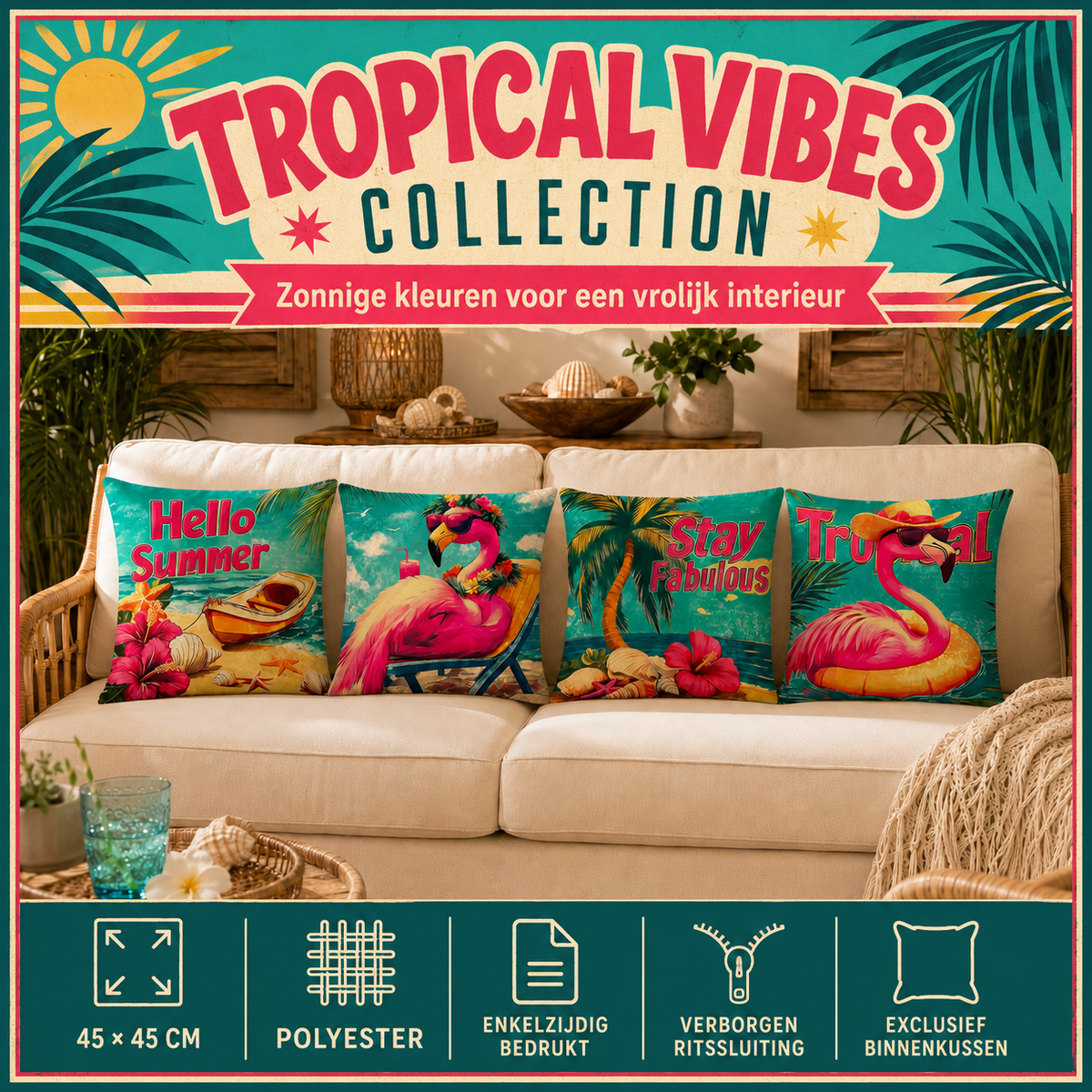 Tropical Vibes Collection | Kussenhoezenwinkel